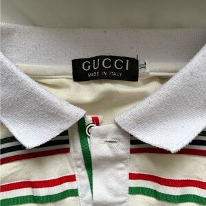 Gucci Polo with Red and Green Stripes
